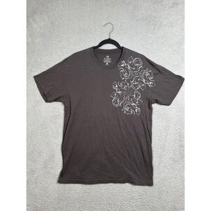 Bacardi Shirt Mens Large Brown Graphic Scroll Logo Rum Promo T-Shirt 2008